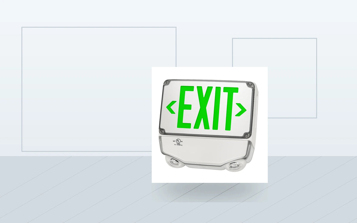 Exit Sign and Emergency Light Combos application image for Wet Location All LED Exit & Emergency Combo