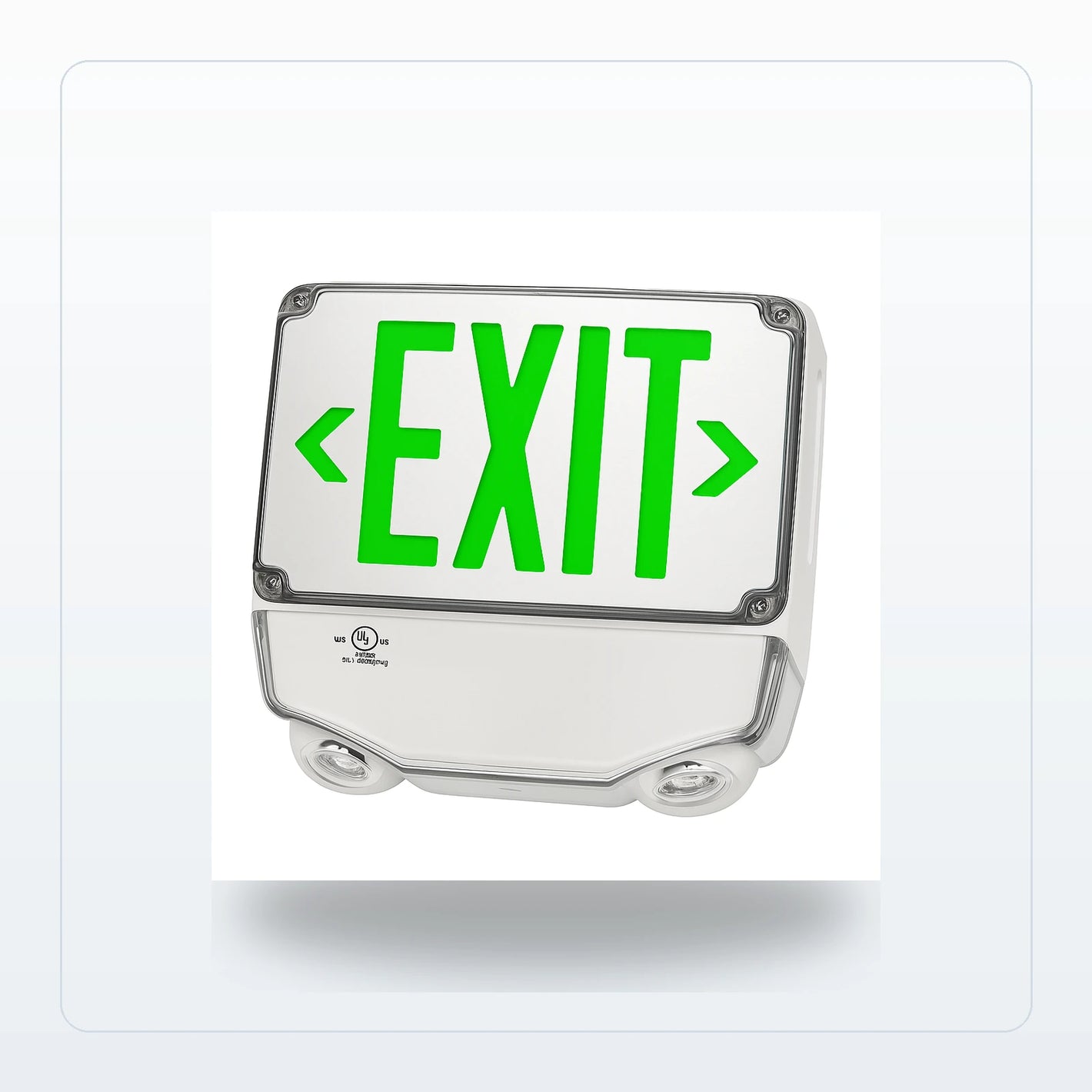 Wet Location All LED Exit & Emergency Combo for Unlimited Lights