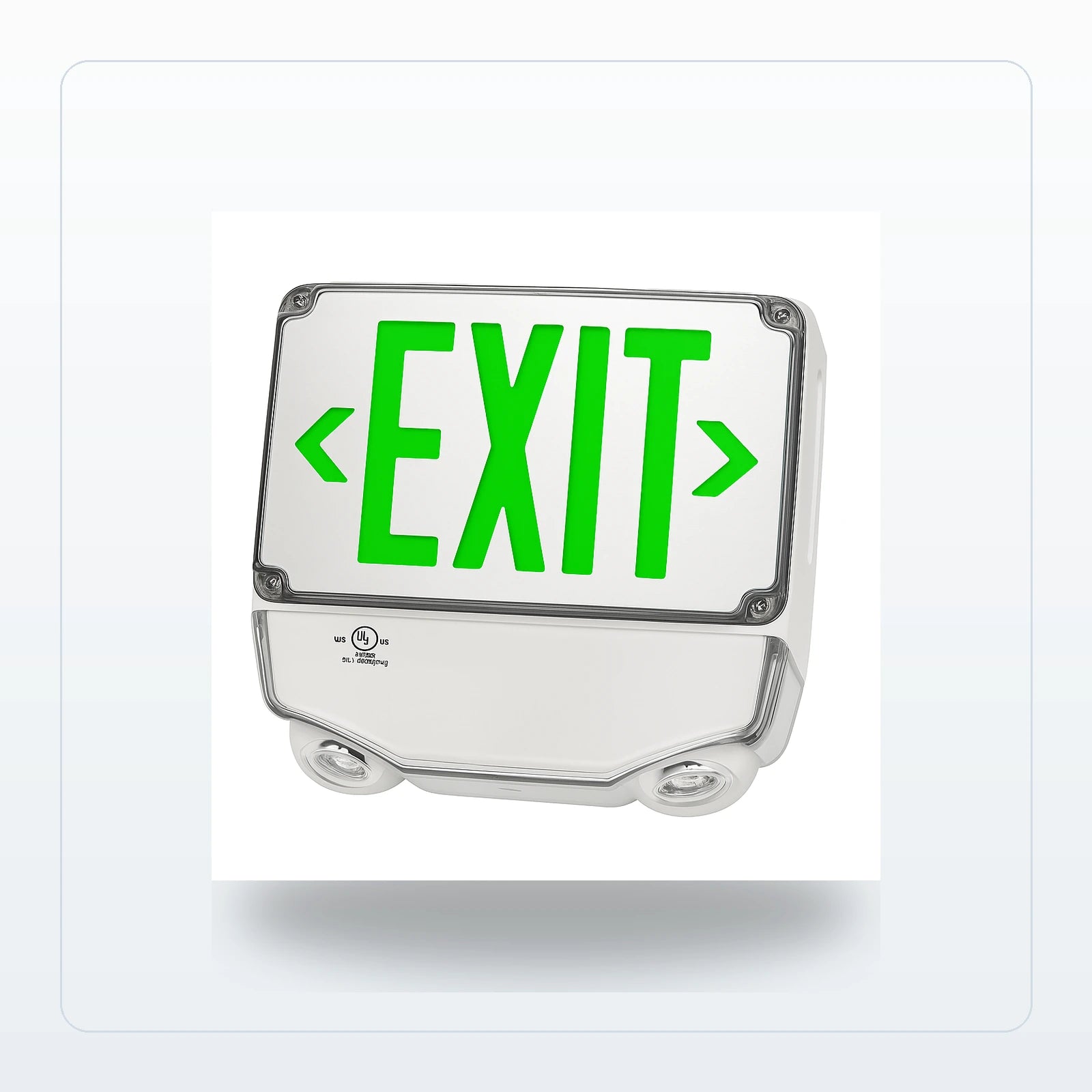Wet Location All LED Exit & Emergency Combo for Unlimited Lights