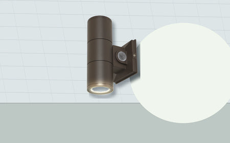 Area Lights application image for LED Up/Down Cylinder Wall Light - Selectable Lumen & Color Temp | IP65 Rated