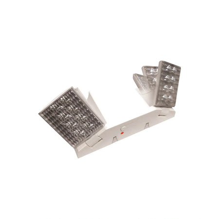 Dual-Head LED Emergency Light with adjustable optics on clean white background