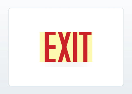 Economy 50-Ft Photoluminescent Exit Sign (Non-Electrical) product detail image