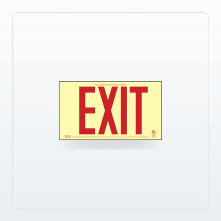 Economy 50-Ft Photoluminescent Exit Sign (Non-Electrical) for Unlimited Lights