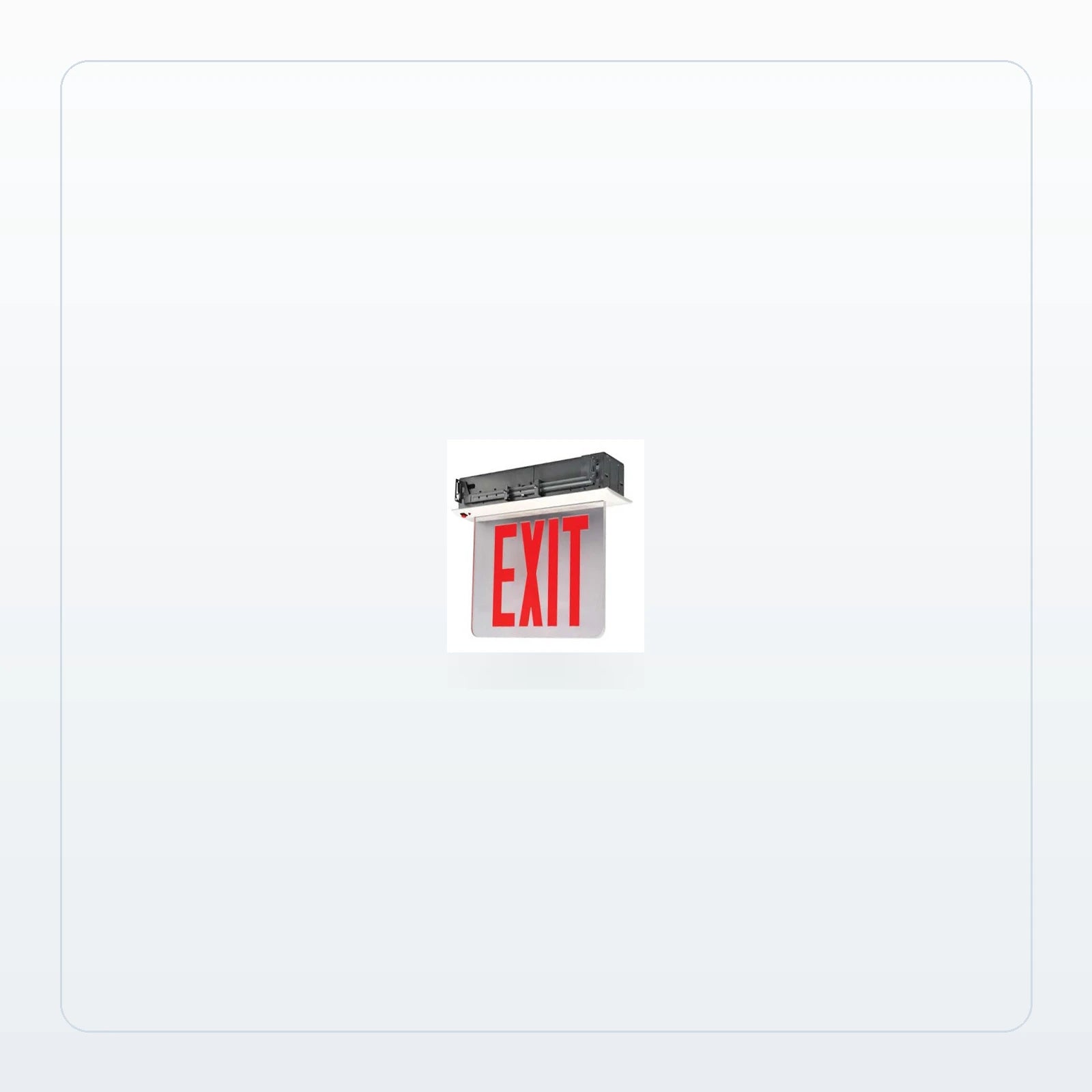 Edge-Lit Exit Sign - Recessed, NYC 8" Red Letters for Unlimited Lights