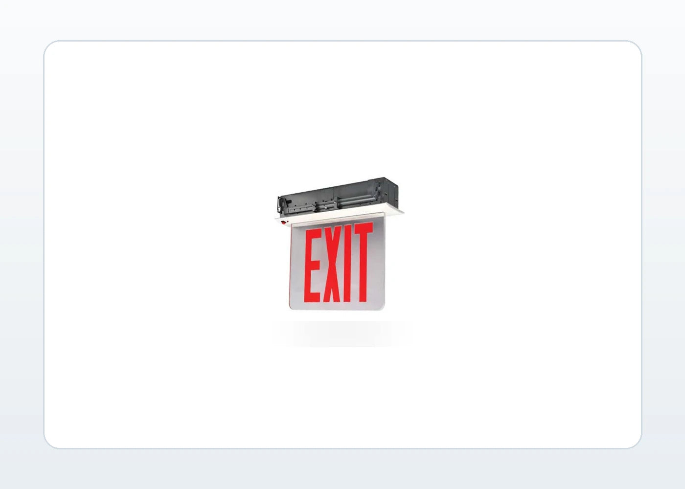 Edge-Lit Exit Sign - Recessed, NYC 8" Red Letters product detail image