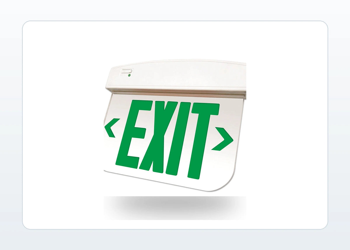 Edge-lit Exit Sign - Thermoplastic - Slim Profile product detail image