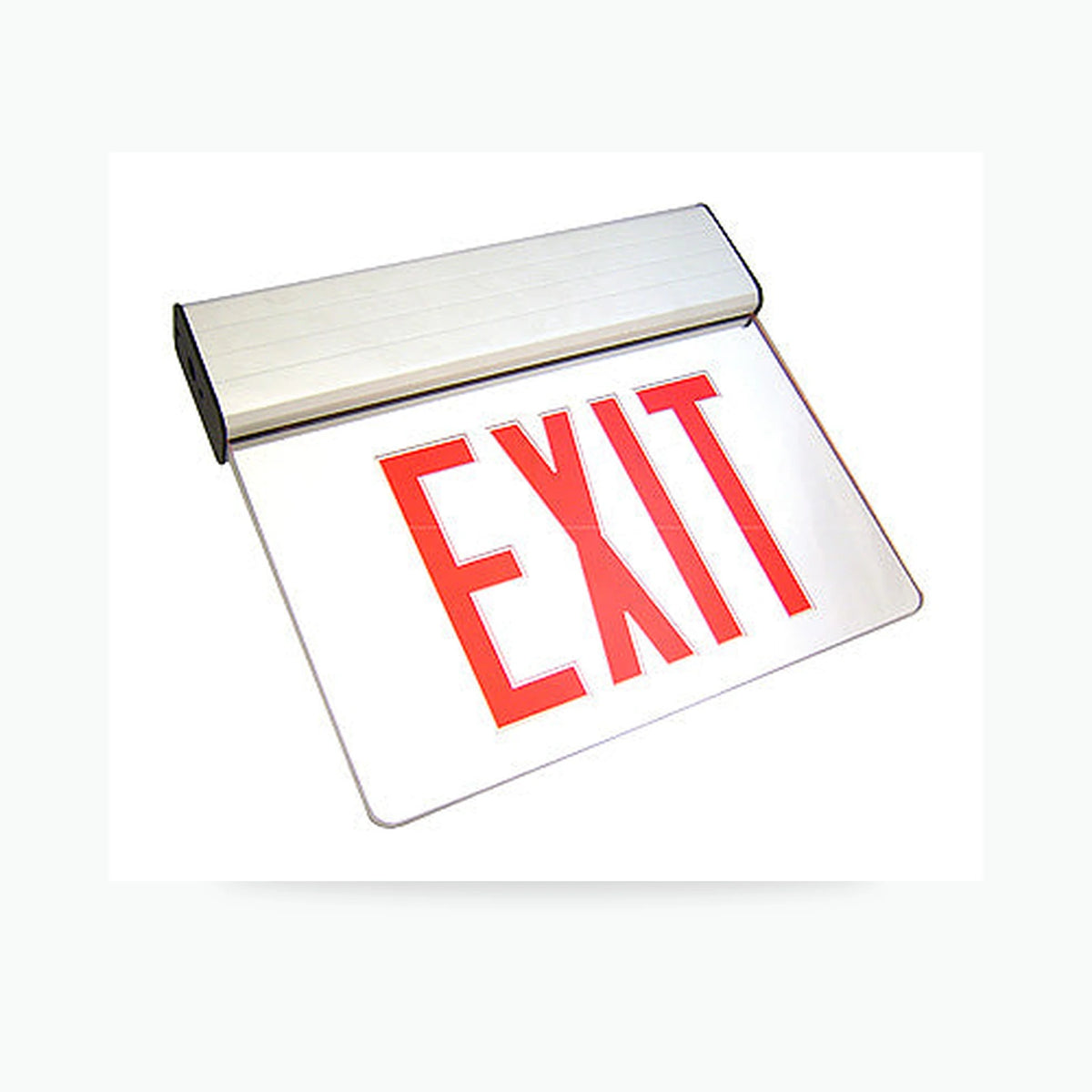 Low-Profile Edge-Lit LED Exit Sign for Unlimited Lights