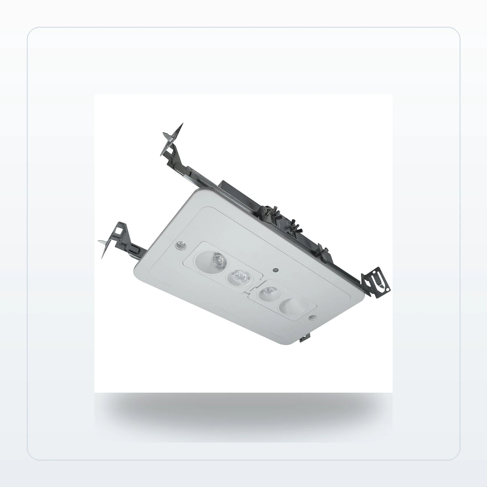 Flush-Recessed LED Emergency Light - 350 lm, Adjustable Optics for Unlimited Lights