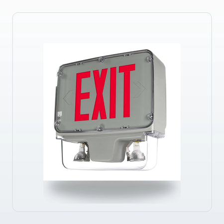 Hazardous Location Exit & Emergency Combo - Class I Div 2, IP66 - Unlimited Lights Project Ready for Unlimited Lights