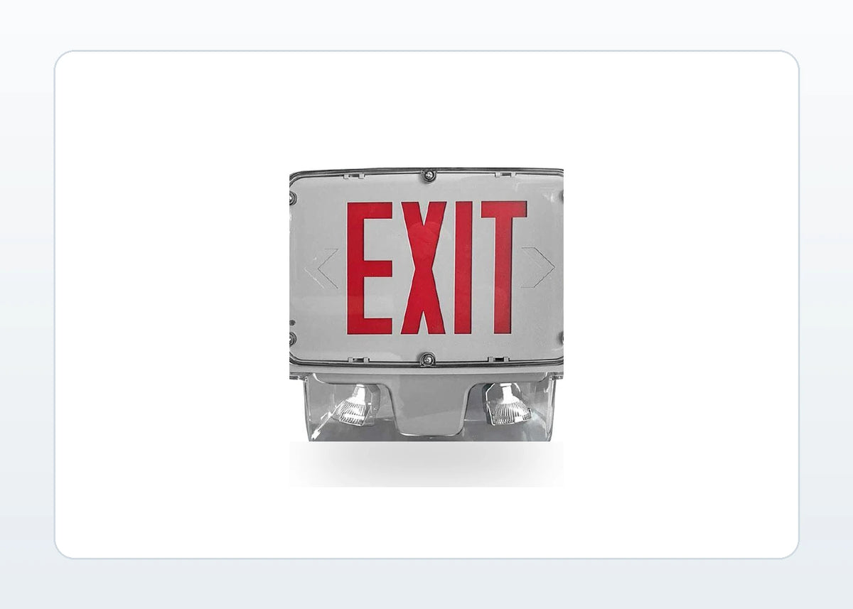 Wet-Location Hazardous LED Combo Exit Sign - Unlimited Lights Project Ready product detail image