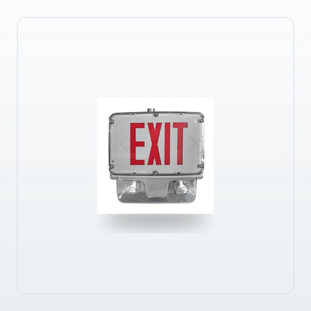 Wet-Location Hazardous LED Combo Exit Sign - Unlimited Lights Project Ready for Unlimited Lights