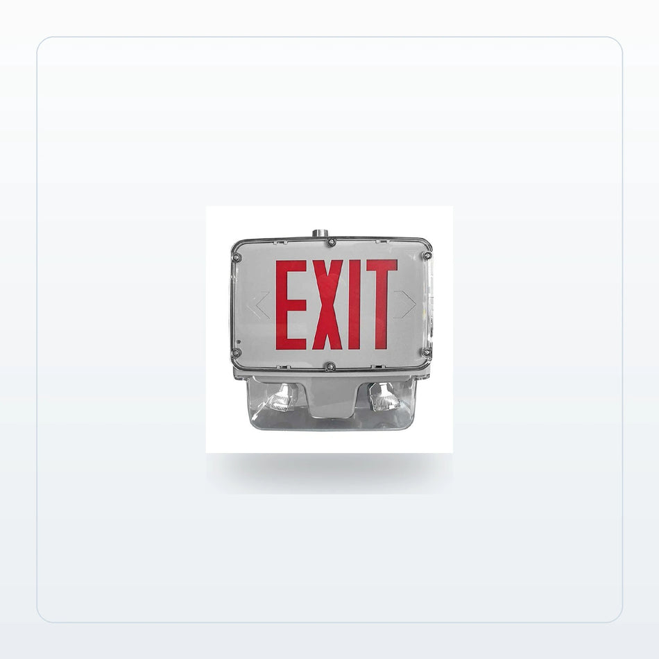 Wet-Location Hazardous LED Combo Exit Sign - Unlimited Lights Project Ready for Unlimited Lights