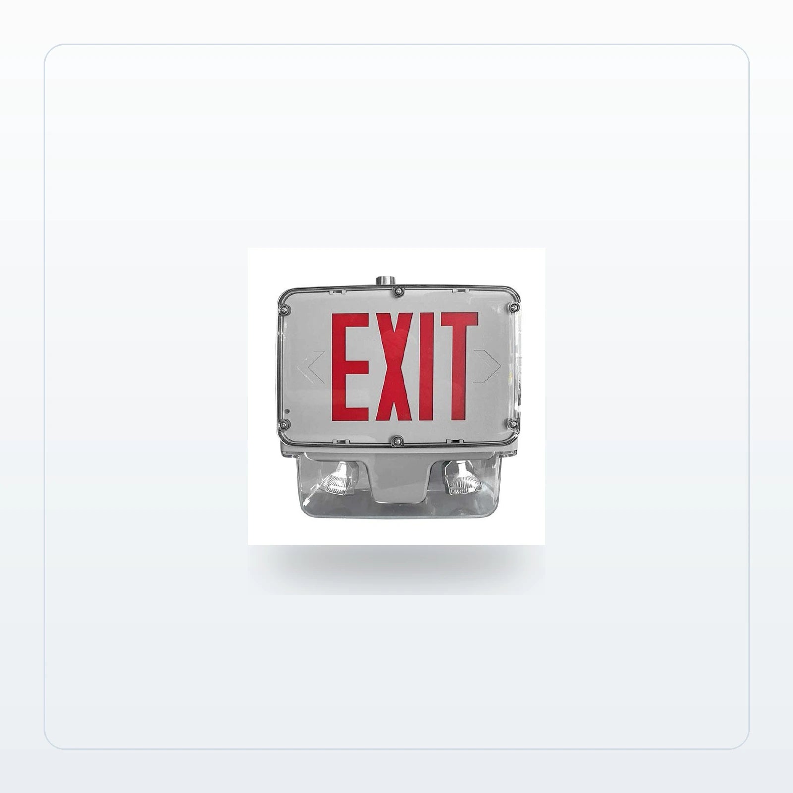 Wet-Location Hazardous LED Combo Exit Sign for Unlimited Lights