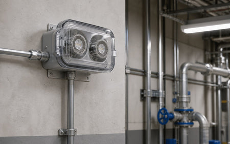Hazardous location remote emergency light installed on conduit