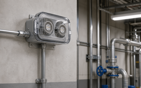 Hazardous location remote emergency light installed on conduit