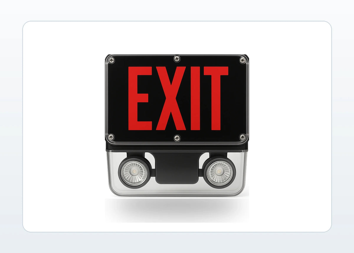 NEMA 4X / NSF Exit Sign & Emergency Light Combo - LED, Wet Location product detail image