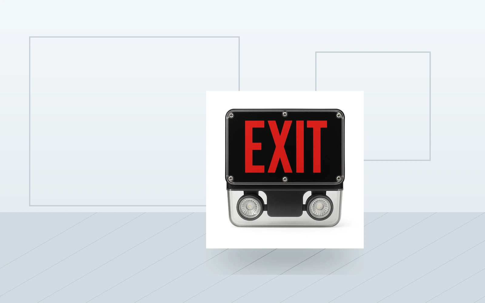 Exit Sign and Emergency Light Combos application image for NEMA 4X / NSF Exit Sign & Emergency Light Combo - LED, Wet Location