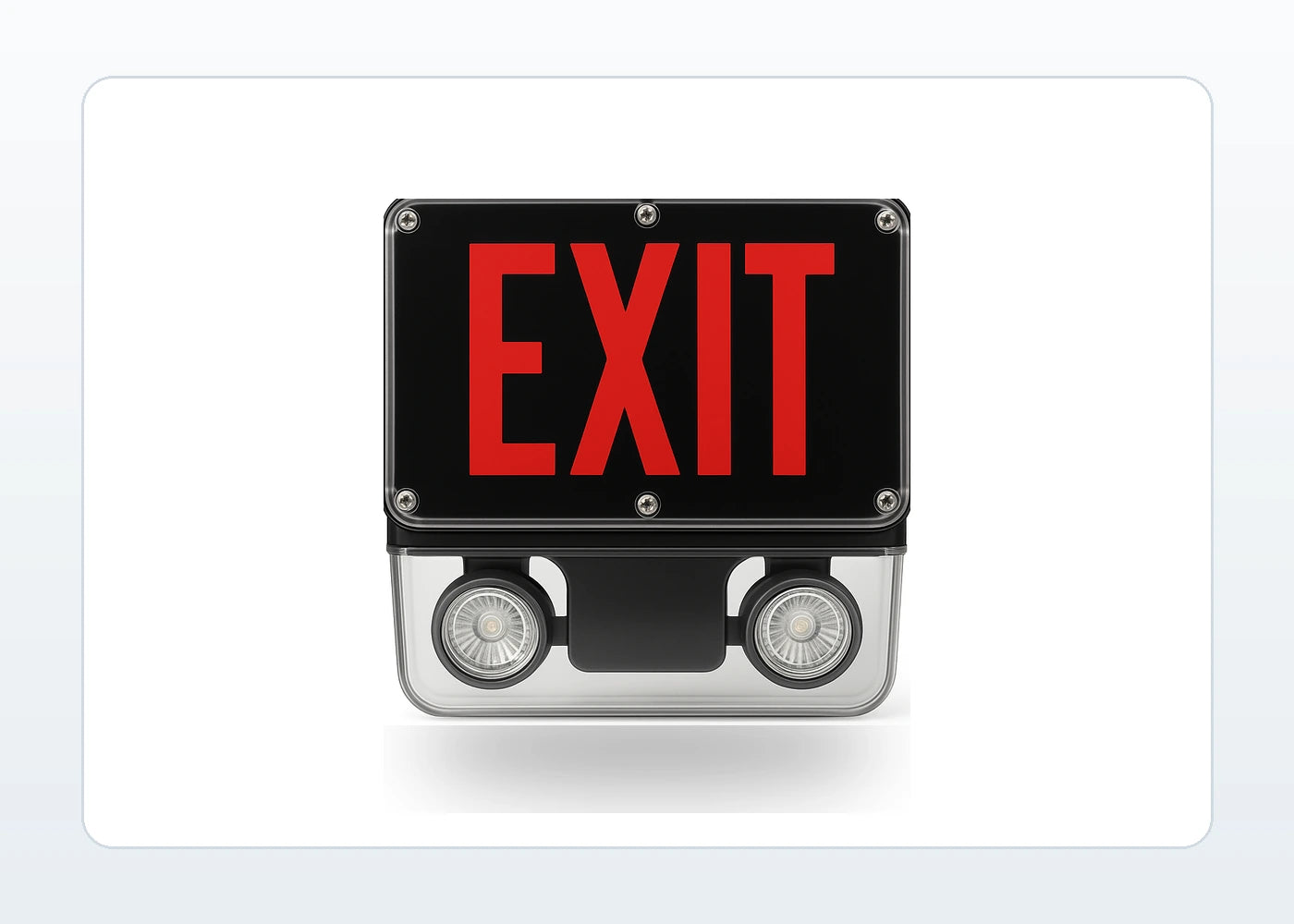 NEMA 4X / NSF Exit Sign & Emergency Light Combo - LED, Wet Location product detail image