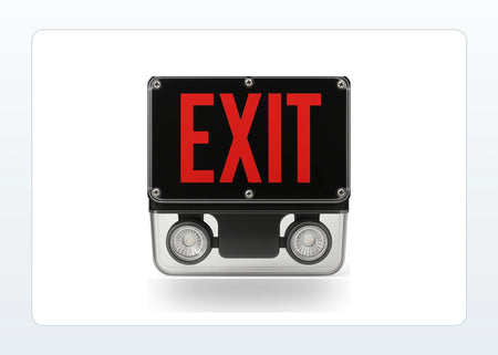 NEMA 4X / NSF Exit Sign & Emergency Light Combo - LED, Wet Location product detail image