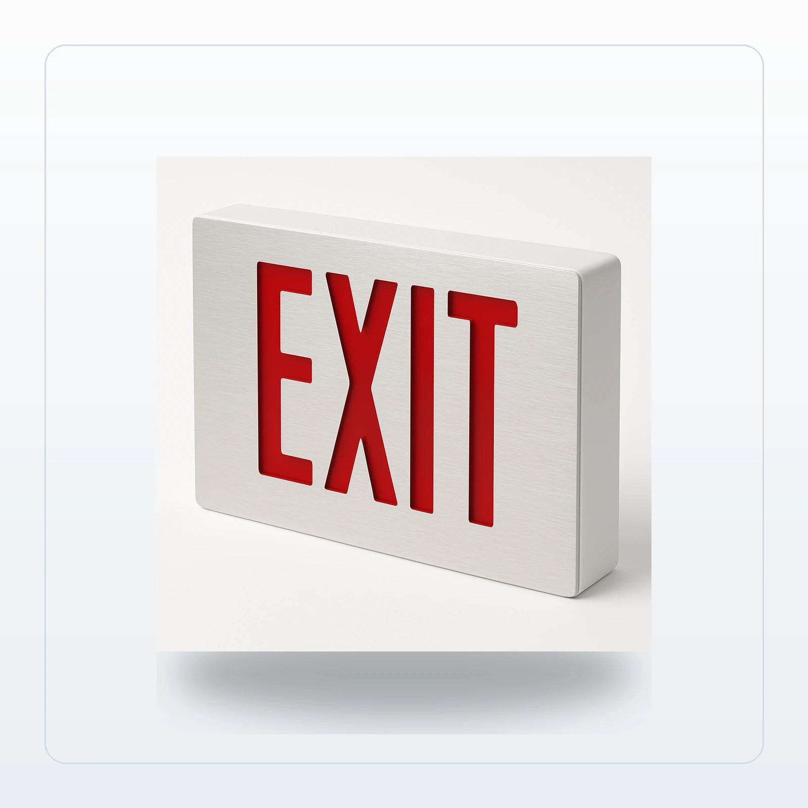 Die-Cast Aluminum LED Thin Exit Sign - Green Letters, Double Face, Black Housing - Unlimited Lights Project Ready for Unlimited Lights