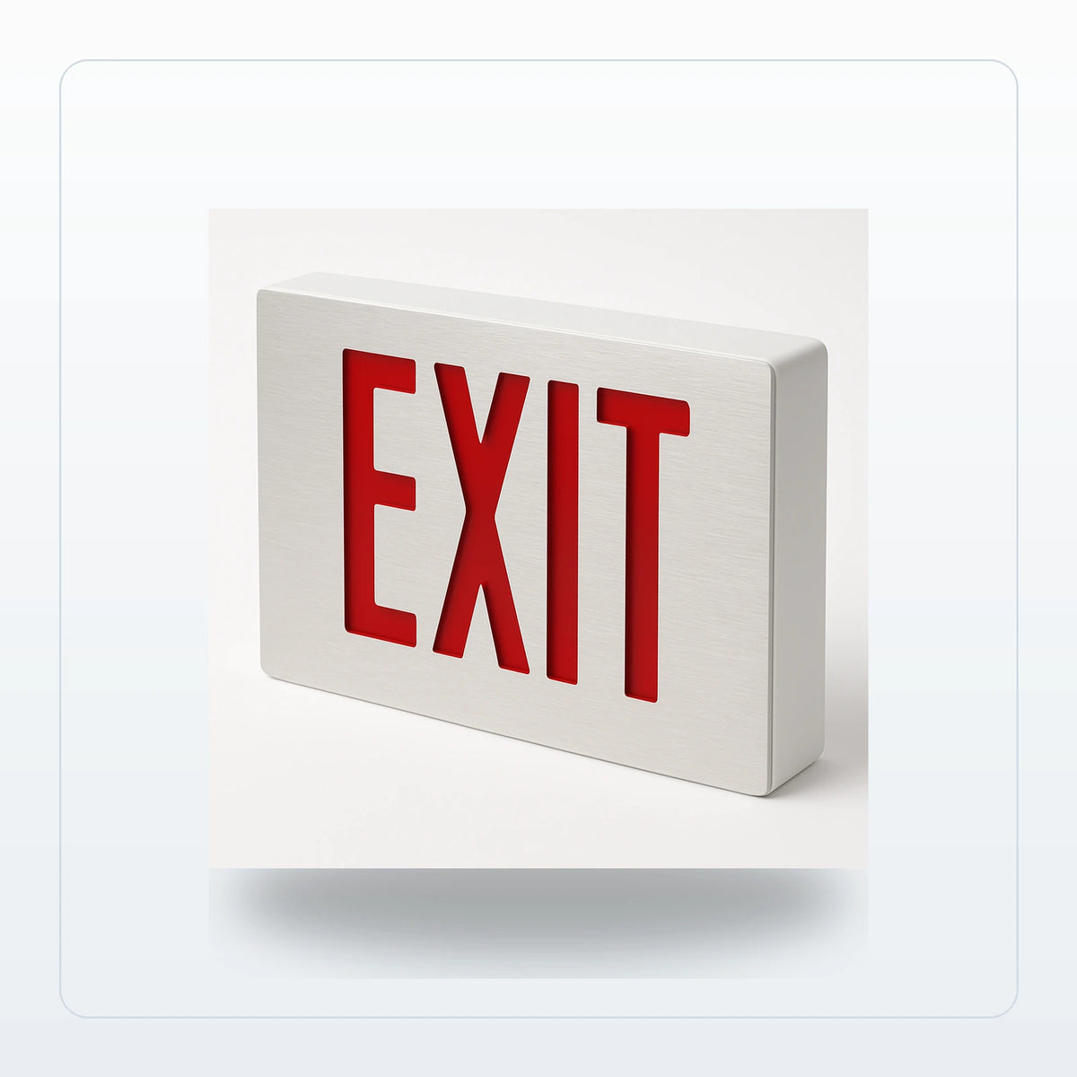 Die-Cast Aluminum LED Thin Exit Sign for Unlimited Lights