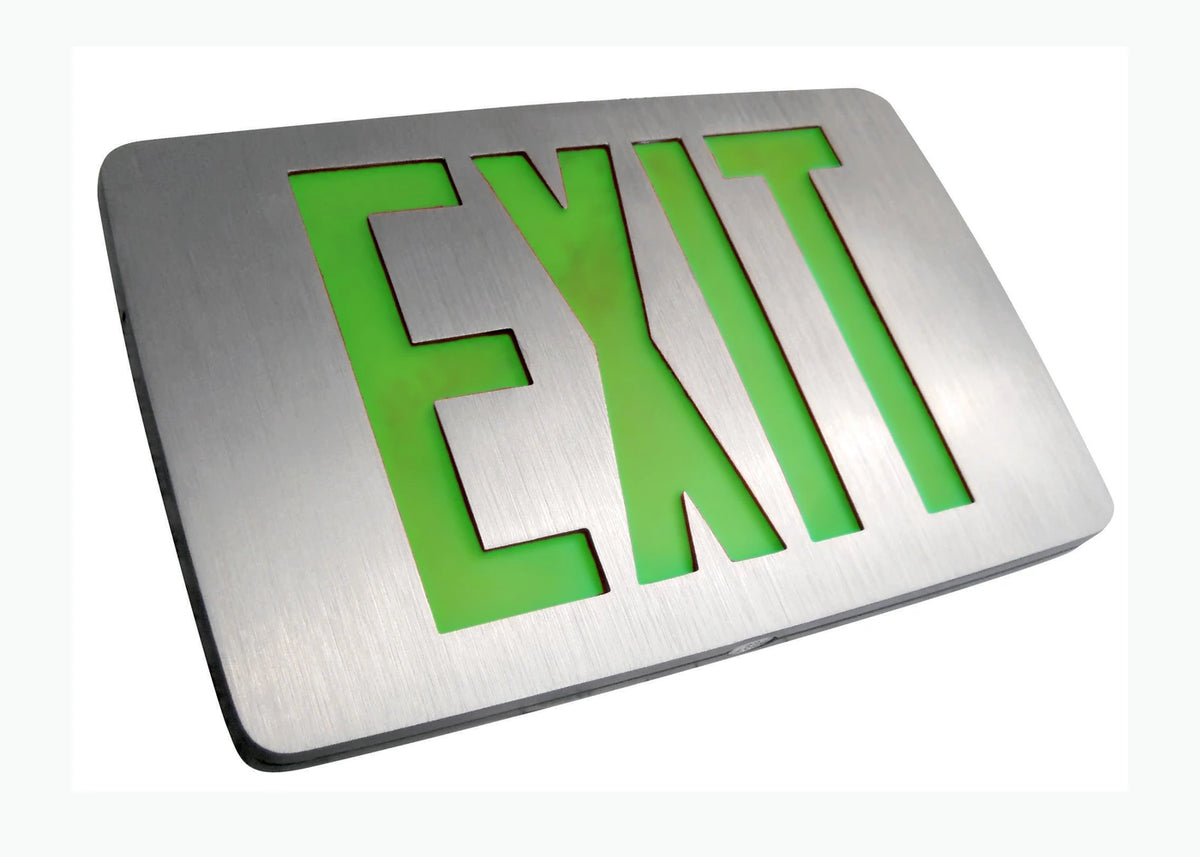 Thin Die-Cast Aluminum Low Profile LED Exit Sign product detail image