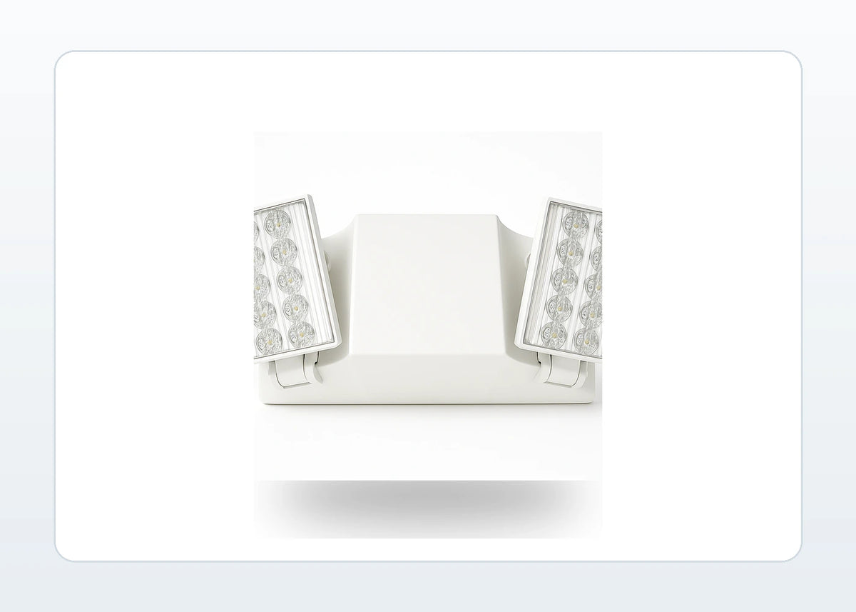 Compact LED Emergency Light - Dual 1W Heads, 90-Min Battery Backup product detail image