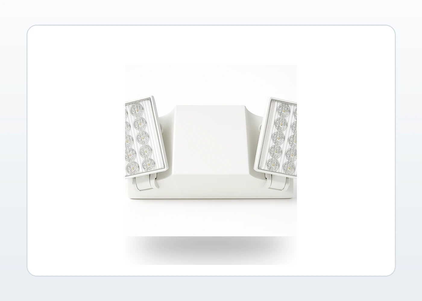 Compact LED Emergency Light - Dual 1W Heads, 90-Min Battery Backup product detail image