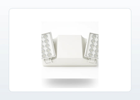Compact LED Emergency Light - Dual 1W Heads, 90-Min Battery Backup product detail image