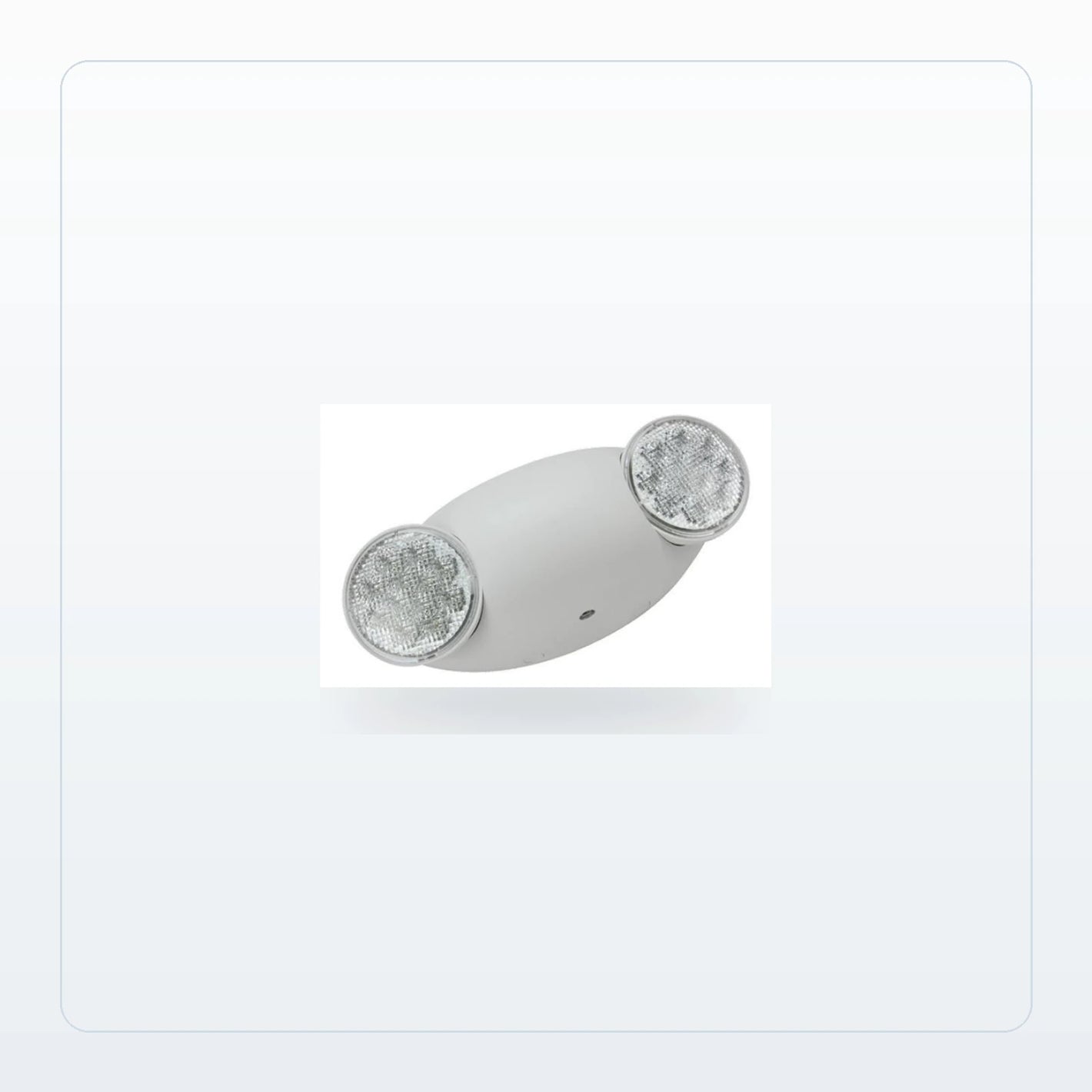 Thermoplastic LED Emergency Light - Dual 1.5W Heads, 90 Min Backup - Unlimited Lights Project Ready for Unlimited Lights