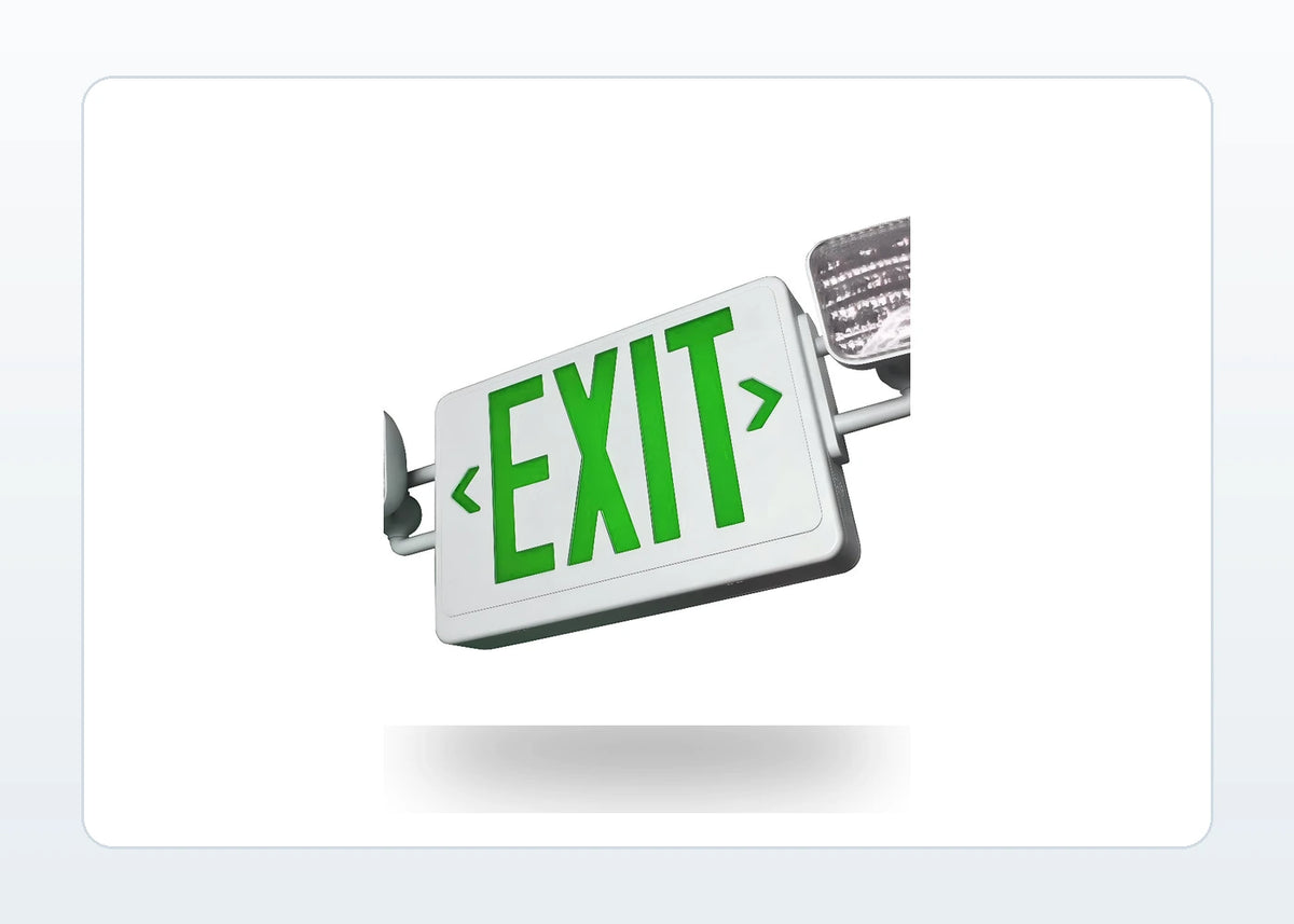 Compact Thermoplastic LED Exit & Emergency Combo product detail image