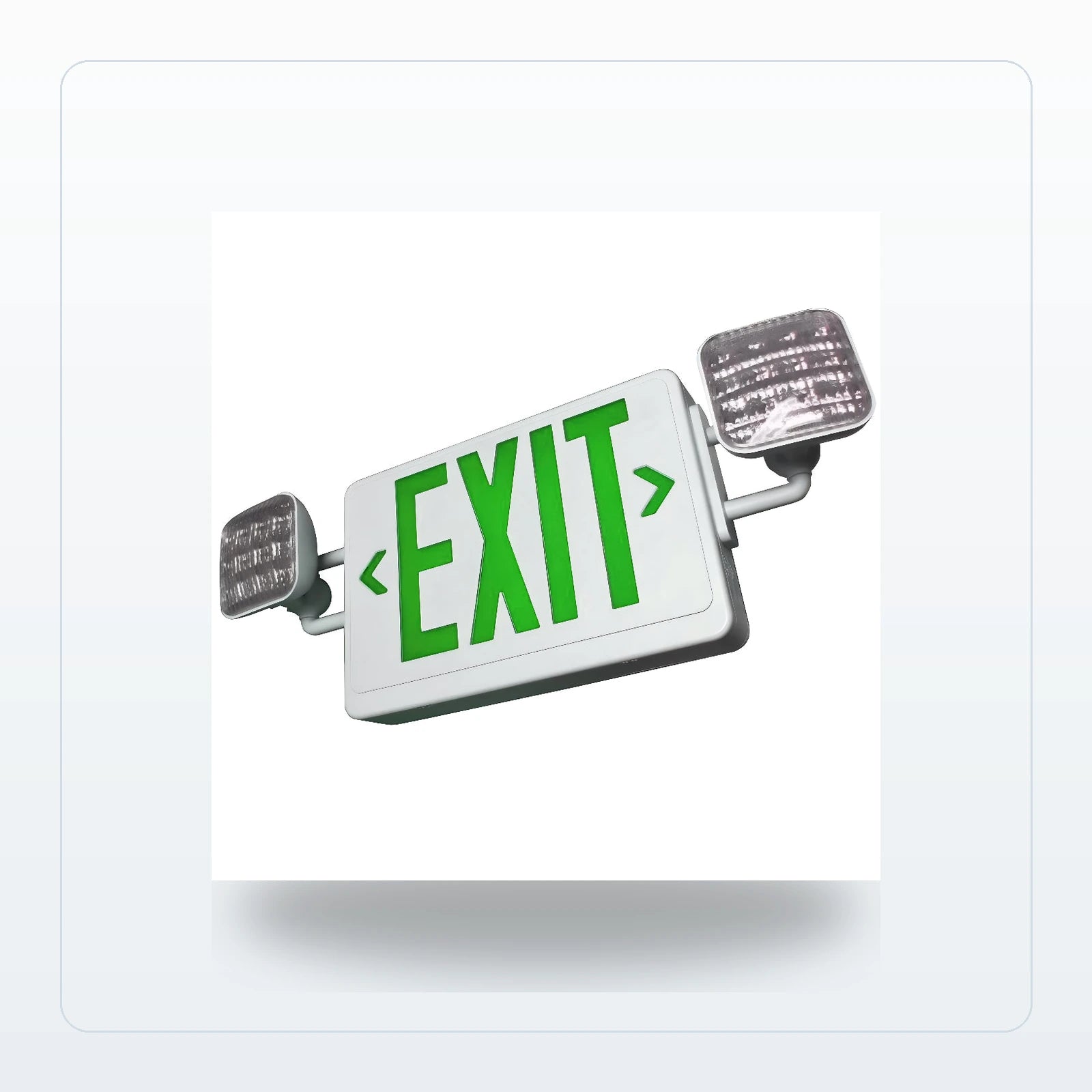 Compact Thermoplastic LED Exit & Emergency Combo for Unlimited Lights