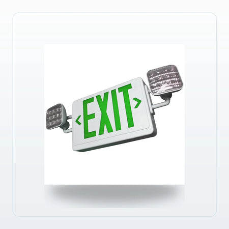 Compact Thermoplastic LED Exit & Emergency Combo for Unlimited Lights