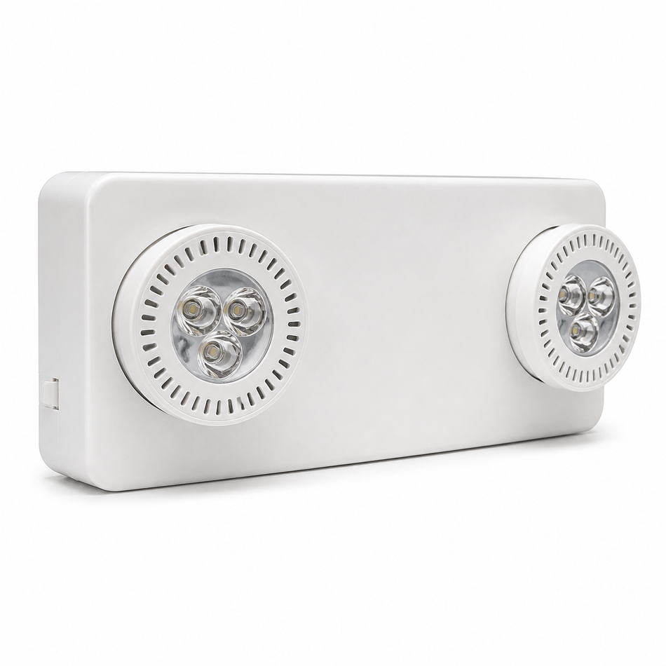 High output dual-head LED emergency lighting unit