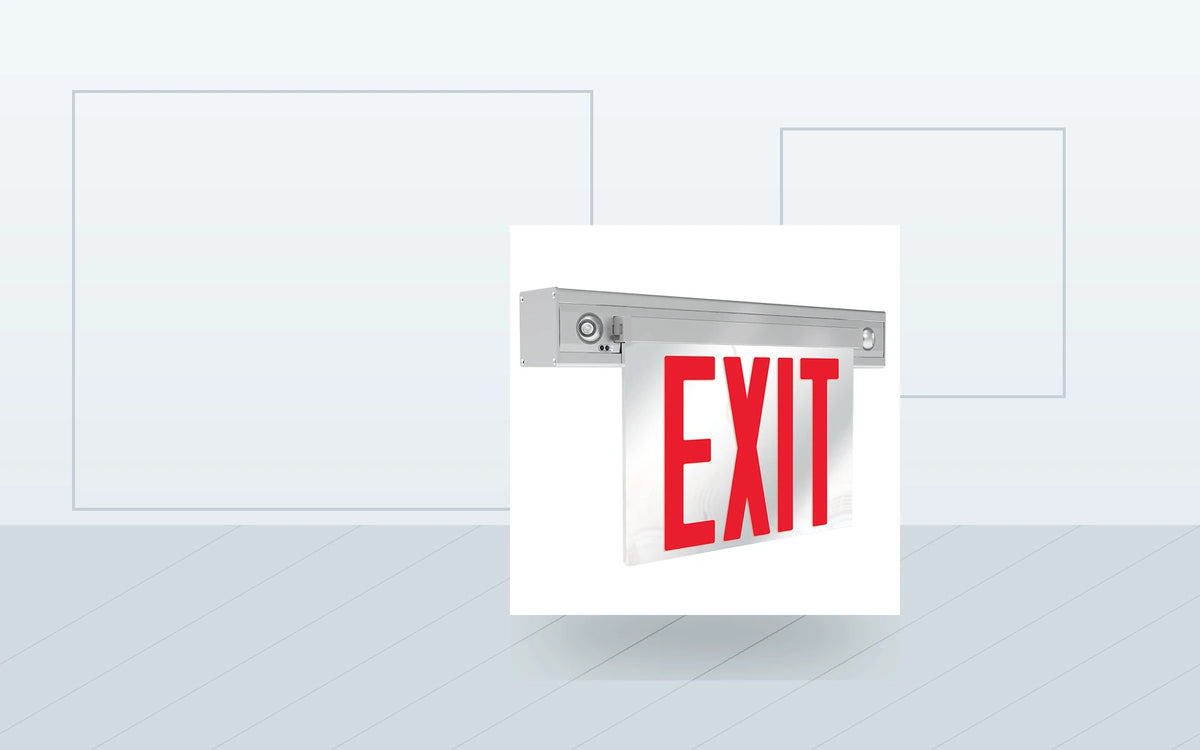 Exit Signs application image for NYC Edge Lit LED Exit & Emergency Combo