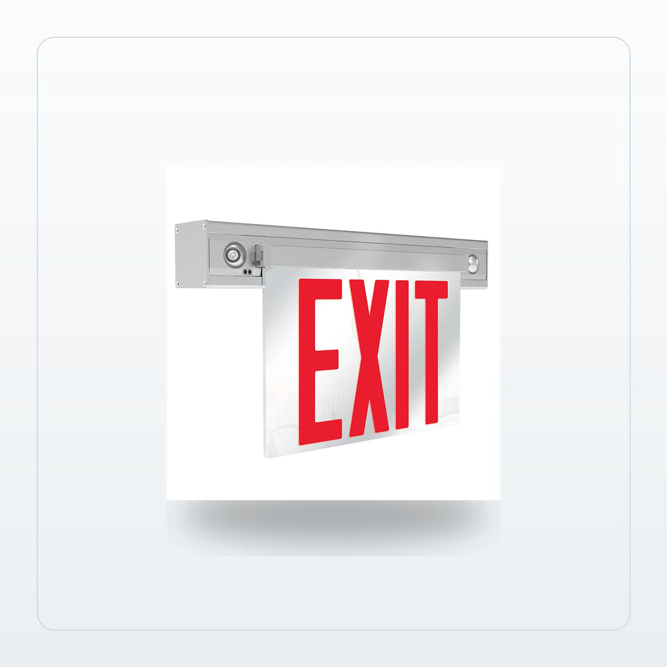 NYC Edge Lit LED Exit & Emergency Combo for Unlimited Lights