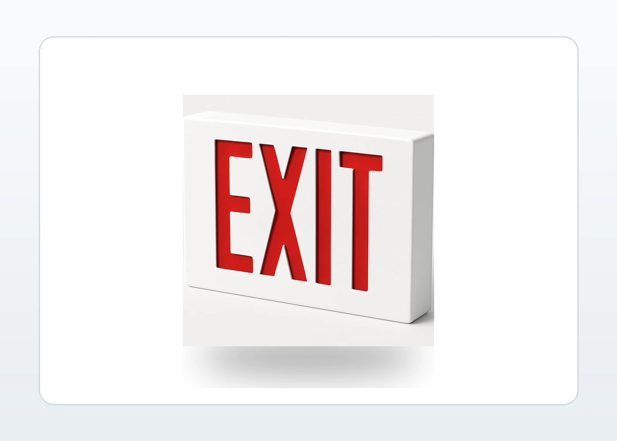 New York City - Compliant Die-Cast Aluminum Exit Sign product detail image