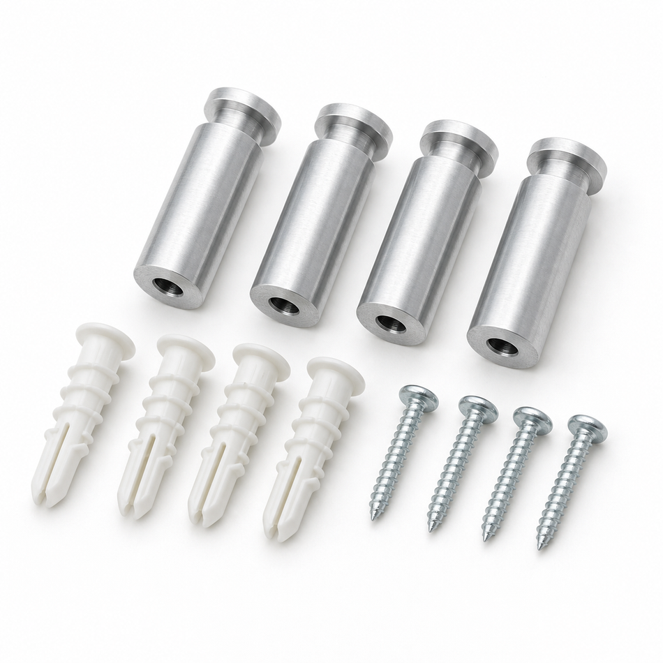 Photoluminescent exit sign mounting hardware kit