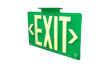 Outdoor 100-Ft Photoluminescent Exit Sign (Wet Location) - Unlimited Lights Project Ready alternate real product photo
