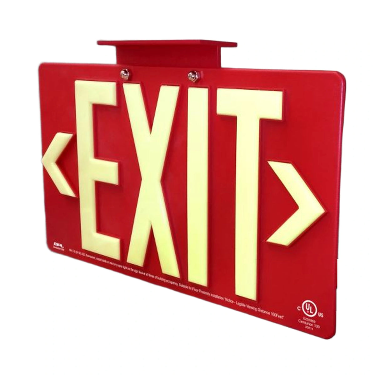 Outdoor 100-Ft Photoluminescent Exit Sign (Wet Location) - Unlimited Lights Project Ready real product photo