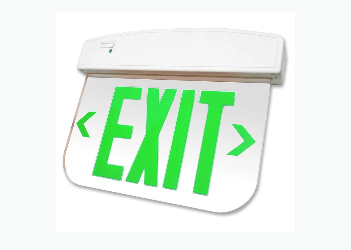 Edge-Lit Thermoplastic Exit Sign - Red or Green product detail image