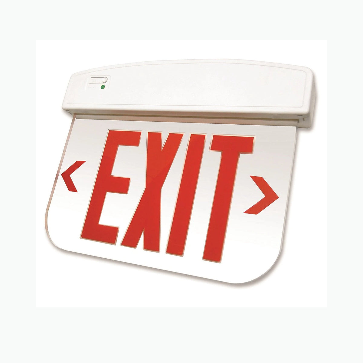 Edge-Lit Thermoplastic Exit Sign - Red or Green for Unlimited Lights