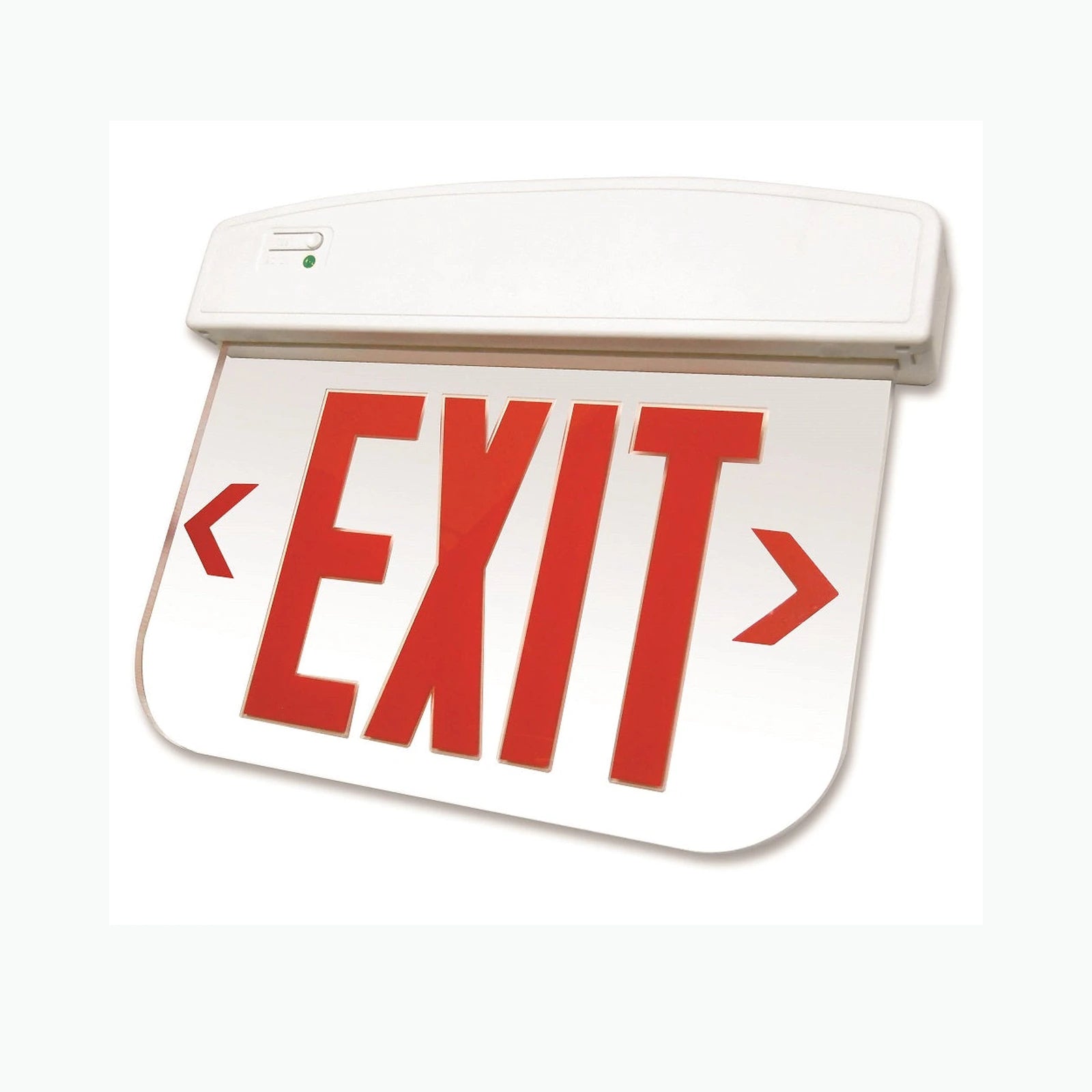 Edge-Lit Thermoplastic Exit Sign - Red or Green for Unlimited Lights