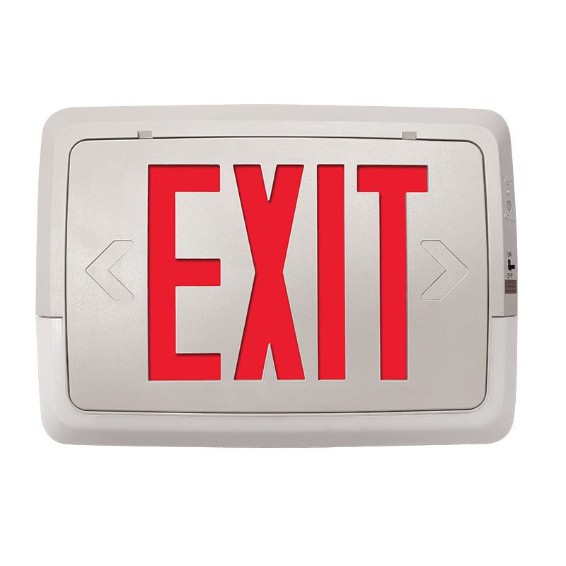 Exitronix LOBO Series Low-Profile, Thermoplastic, LED Combo Exit/EM Unit