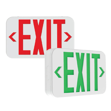 Exitronix QXS Series Universal Red/Green, Slim Thermoplastic Exit