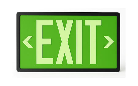 Tritium Self-Luminous Exit Sign - 10 or 20 Years, No Power Required - Unlimited Lights Project Ready alternate real product photo