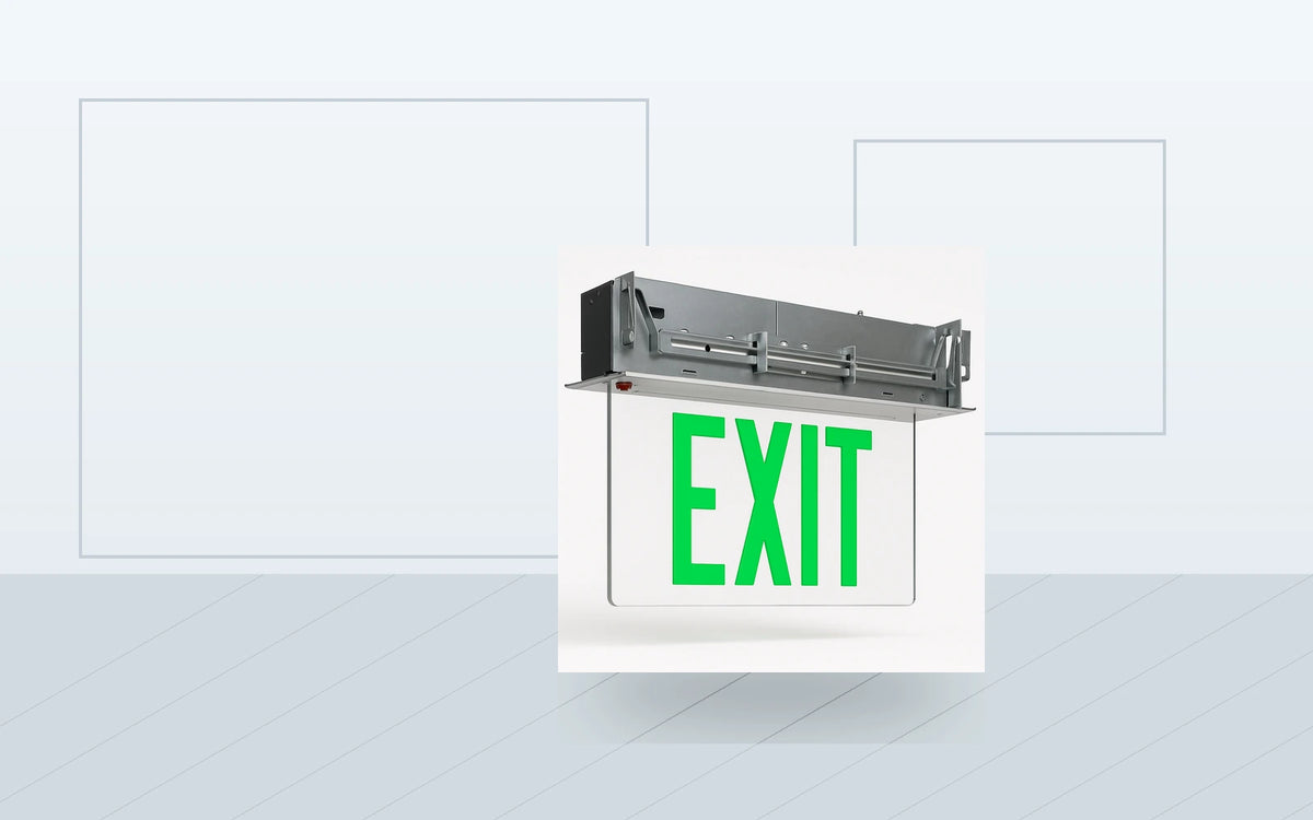 Exit Signs application image for Recessed Edge-lit Aluminum Exit Sign