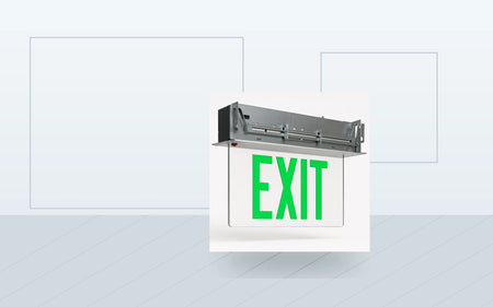 Exit Signs application image for Recessed Edge-lit Aluminum Exit Sign
