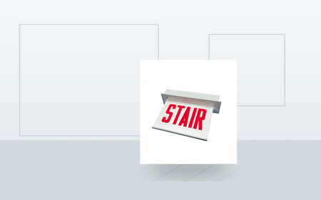 Exit Signs application image for Edge-Lit Recessed Exit Sign - Stair, 8" Red Letters
