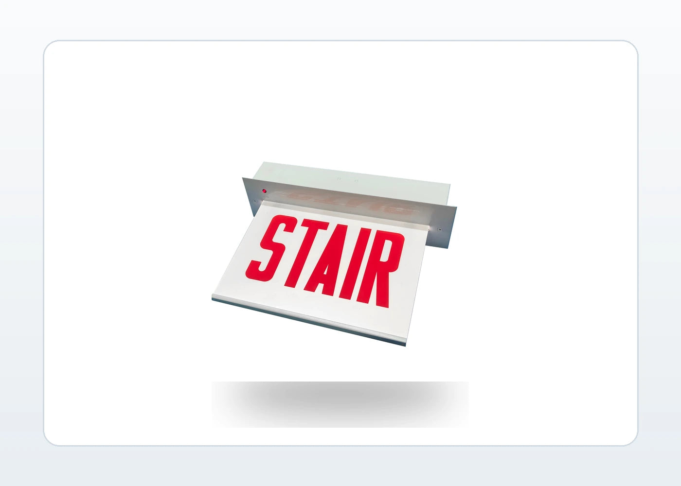 Edge-Lit Recessed Exit Sign - Stair, 8" Red Letters product detail image